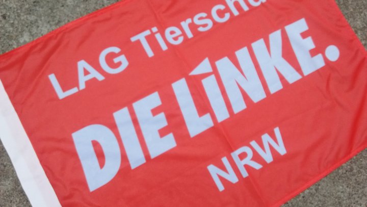 Foto: Banner Die Linke. LAG Tierschutz